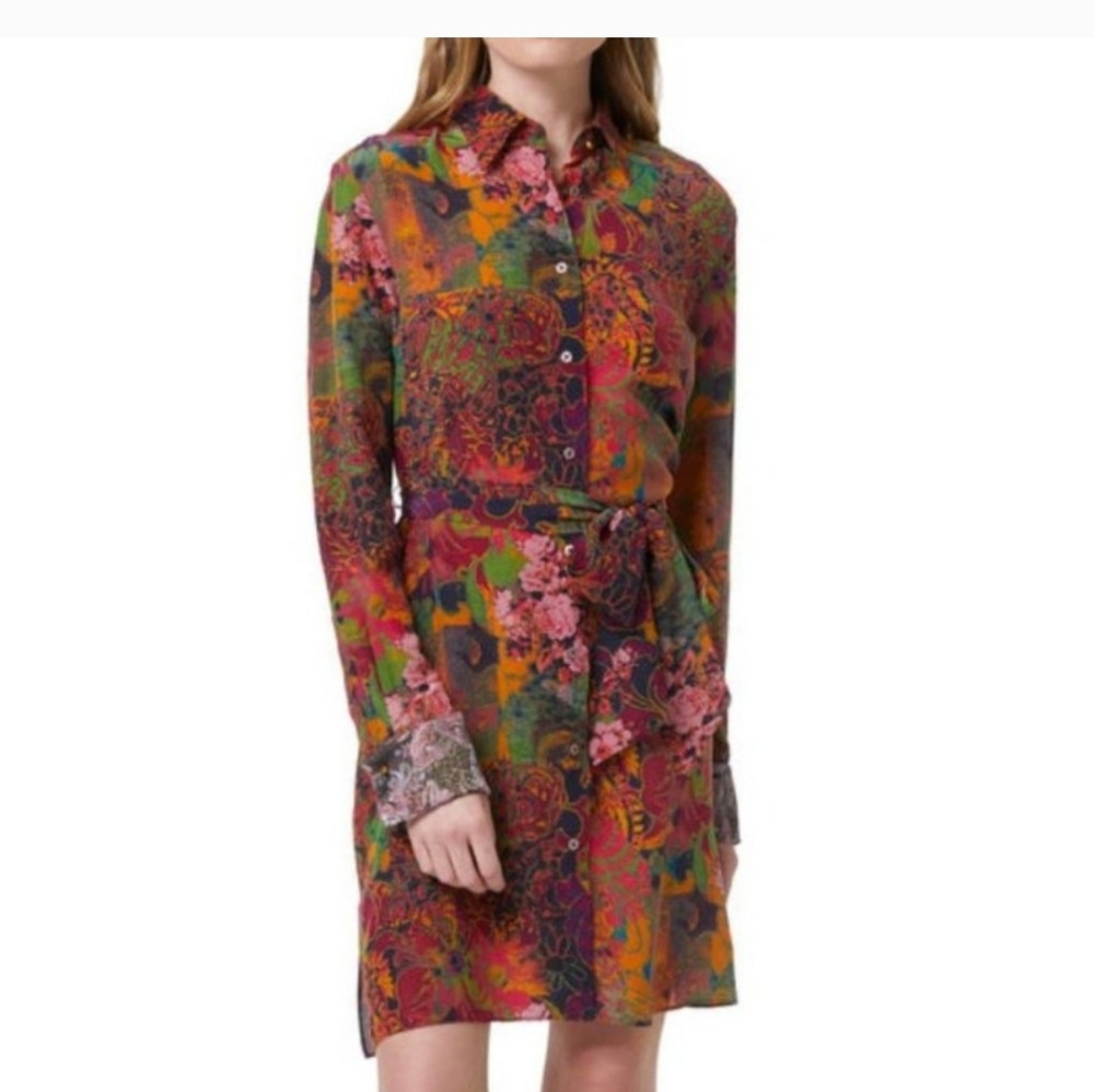 Robert Graham silk Multicolor Floral Paisley Mini Dress